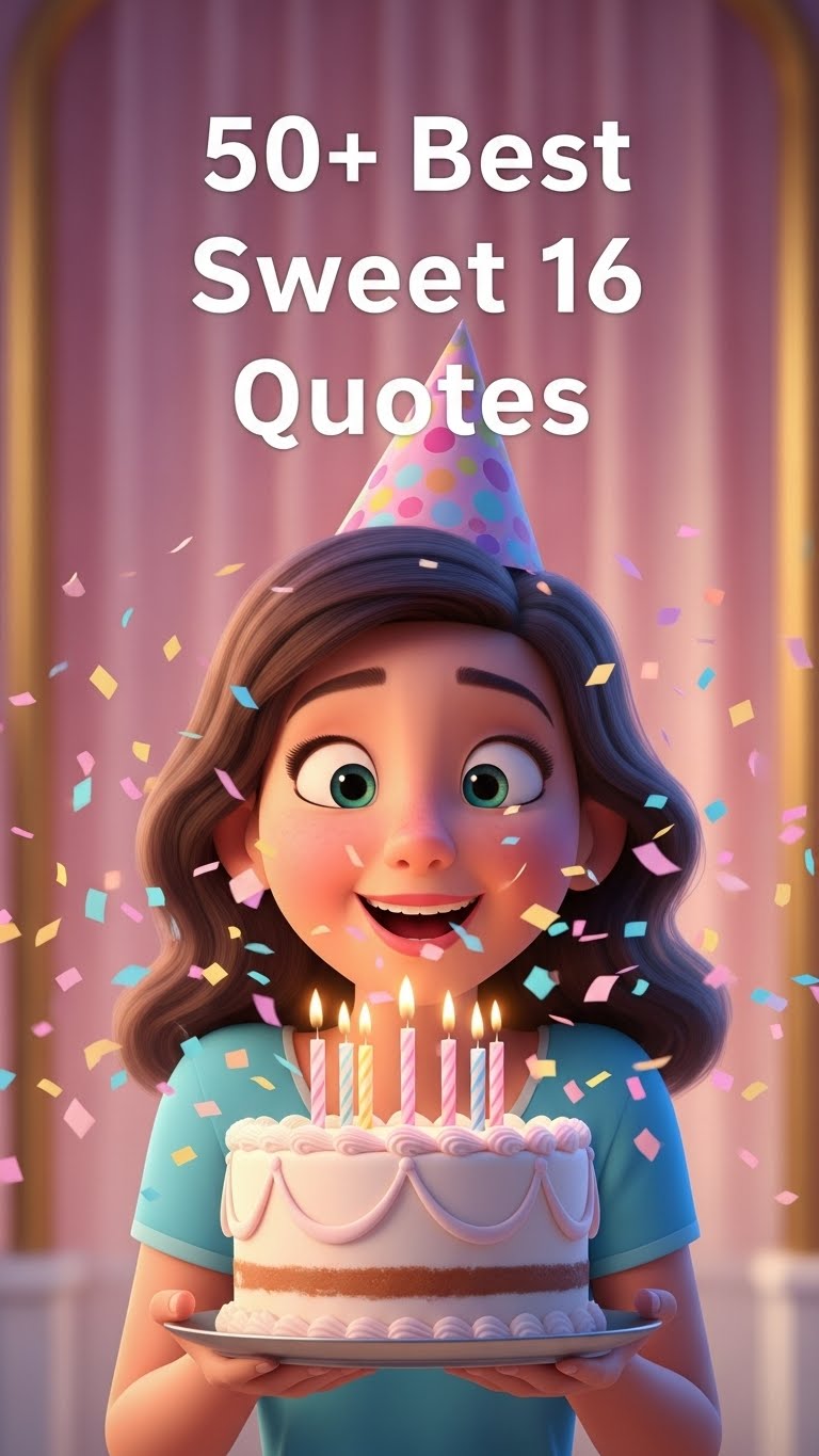 50 Inspiring Sweet 16 Quotes for Turning Sixteen - Motivational content from ShareVault about celebrations