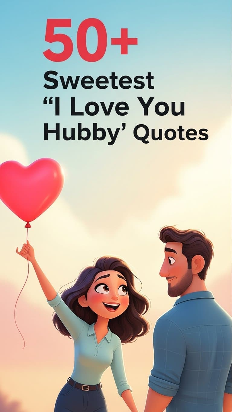 40+ Heartfelt "I Love You Hubby" Quotes for Him