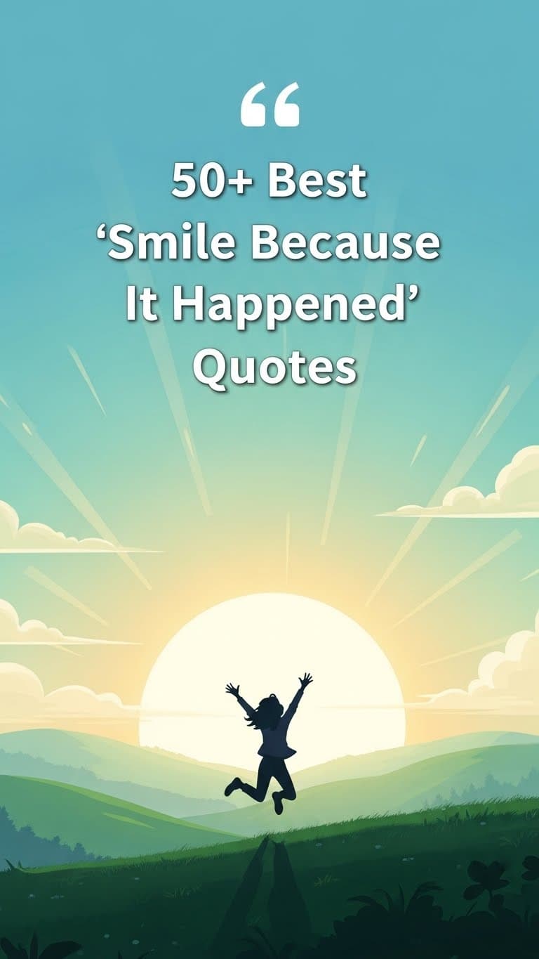 35+ Uplifting "Smile Because It Happened" Quotes